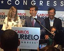 Carlos Curbelo thanks his supporters Tuesday