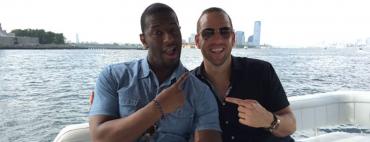 Andrew Gillum and Adam Corey on a NYC boat ride