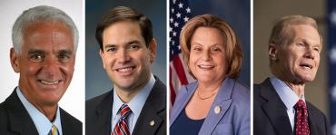 Charlie Crist, Marco Rubio, Ileana Ros-Lehtinen and Bill Nelson