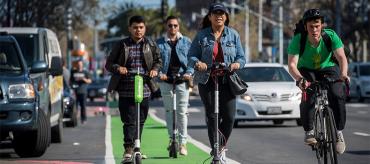 Scooters in special lanes found safer than on sidewalks