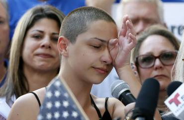 Emma Gonzalez, a senior at Marjory Stoneman Douglas High School