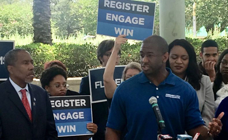 Andrew Gillum Thursday at the University of South Florida