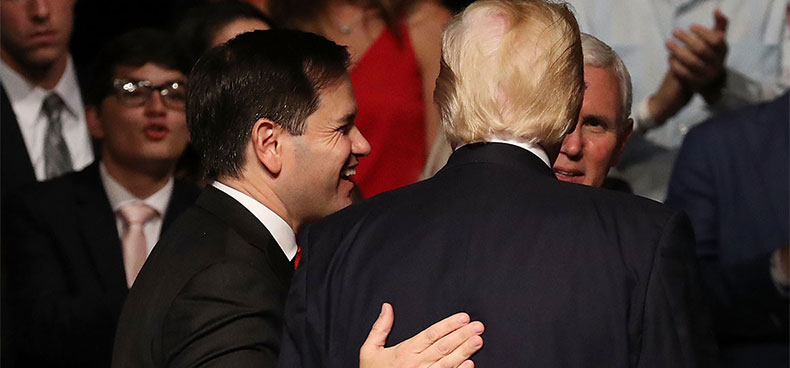 Marco Rubio and Donald Trump