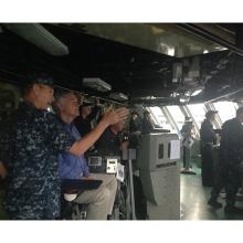 Ander Crenshaw on the bridge of the USS Freedom (LCS 1) Ander Crenshaw on the bridge of the USS Freedom (LCS 1)
