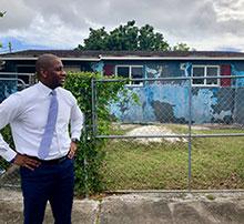 In front of my childhood Richmond Heights home