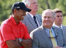 Tiger Woods and Jack Nicklaus in happier times Tiger Woods and Jack Nicklaus in happier times