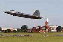 F-22 takes off from Tyndall days before the storm