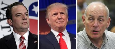 Reince Priebus, Donald Trump and John Kelly Reince Priebus, Donald Trump and John Kelly