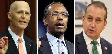 Rick Scott, Ben Carson and Mario Diaz Balart