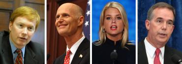 Adam Putnam, Rick Scott, Pam Bondi, and Jeff Atwater Adam Putnam, Rick Scott, Pam Bondi, and Jeff Atwater
