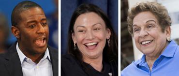 Andrew Gillum, Nikki Fried and Donna Shalala