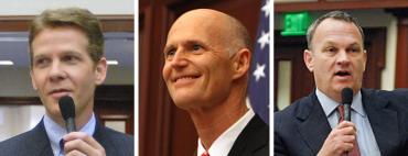 Andy Gardiner, Rick Scott, and Richard Corcoran
