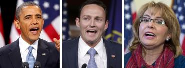 Barack Obama, Patrick Murphy and Gabby Giffords