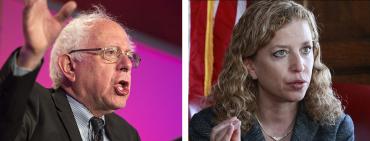 Bernie Sanders and Debbie Wasserman Schultz