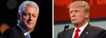 Bill Clinton and Donald Trump