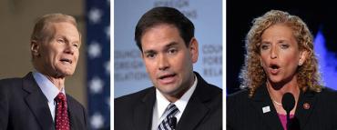 Bill Nelson, Marco Rubio and Debbie Wasserman Schultz