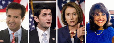 Carlos Curbelo, Paul Ryan, Nancy Pelosi, and Annette Taddeo