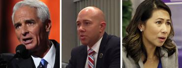 Charlie Crist, Brian Mast and Stephanie Murphy