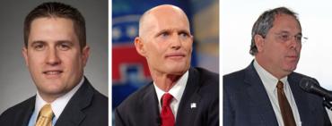 Chris Hudson, Rick Scott and David Wilkins