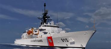 A U.S. Coast Guard offshore patrol cutter