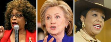 Corrine Brown, Hillary Clinton and Frederica Wilson