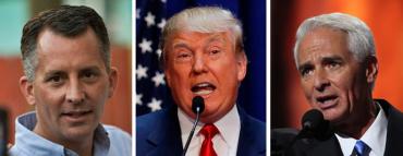 David Jolly, Donald Trump and Charlie Crist David Jolly, Donald Trump and Charlie Crist