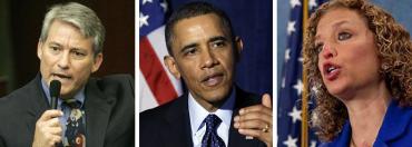 Dennis Ross, Barack Obama and Debbie Wasserman Schultz