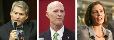 Dennis Ross, Rick Scott and Kathy Castor