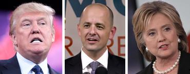 Donald Trump, Evan McMullin and Hillary Clinton Donald Trump, Evan McMullin and Hillary Clinton