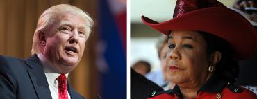 Donald Trump and Frededrica Wilson