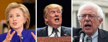 Hillary Clinton, Donald Trump and Bernie Sanders Hillary Clinton, Donald Trump and Bernie Sanders