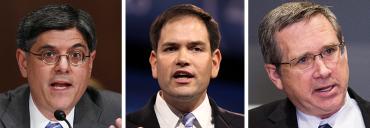 Jack Lew, Marco Rubio and Mark Kirk