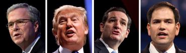 Jeb Bush, Donald Trump, Ted Cruz and Marco Rubio Jeb Bush, Donald Trump, Ted Cruz and Marco Rubio