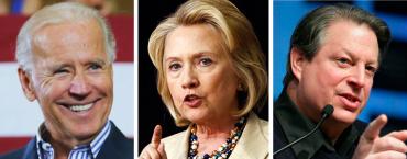 Joe Biden, Hillary Clinton, and Al Gore