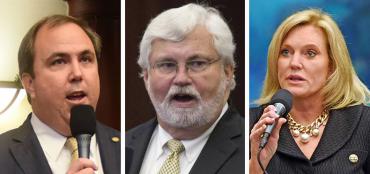 Joe Gruters, Jack Latvala and Heather Fitzenhagen