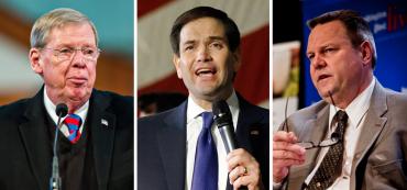 Johnny Isakson, Marco Rubio and Jon Tester Johnny Isakson, Marco Rubio and Jon Tester