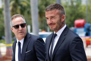 Billionaire Jorge Mas, left, and David Beckham Billionaire Jorge Mas, left, and David Beckham