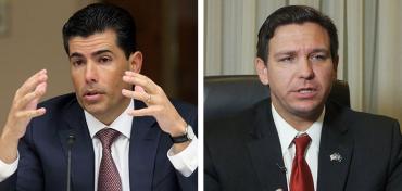 Jose Oliva and Ron DeSantis