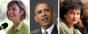 Kathy Castor, Barack Obama, and Lois Frankel