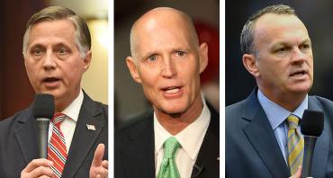 Larry Metz, Rick Scott and Richard Corcoran