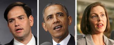 Marco Rubio, Barack Obama and Kathy Castor