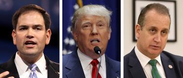 Marco Rubio, Donald Trump and Mario Diaz-Balart Marco Rubio, Donald Trump and Mario Diaz-Balart