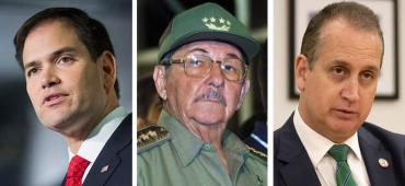 Marco Rubio, Raul Castro and Mario Diaz-Balart Marco Rubio, Raul Castro and Mario Diaz-Balart