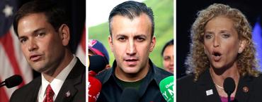 Marco Rubio, Tareck El Aissami and Debbie Wasserman Schultz 