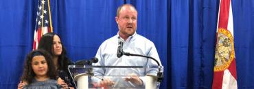 Matt Caldwell and his family Tuesday night