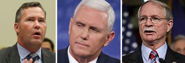 Mike Waltz, Mike Pence and John Rutherford