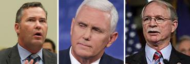 Mike Waltz, Mike Pence and John Rutherford Mike Waltz, Mike Pence and John Rutherford