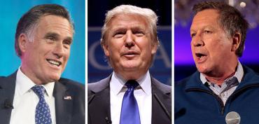 Mitt Romney, Donald Trump and John Kasich Mitt Romney, Donald Trump and John Kasich