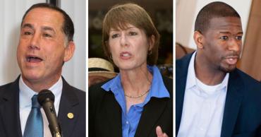 Philip Levine, Gwen Graham and Andrew Gillum