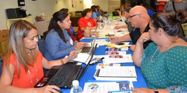 Puerto Ricans at Miami Airport arrival center